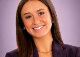 Lilah Dunn on a purple backdrop