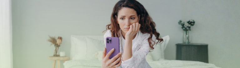 Women upset at her phone