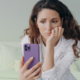 Women upset at her phone
